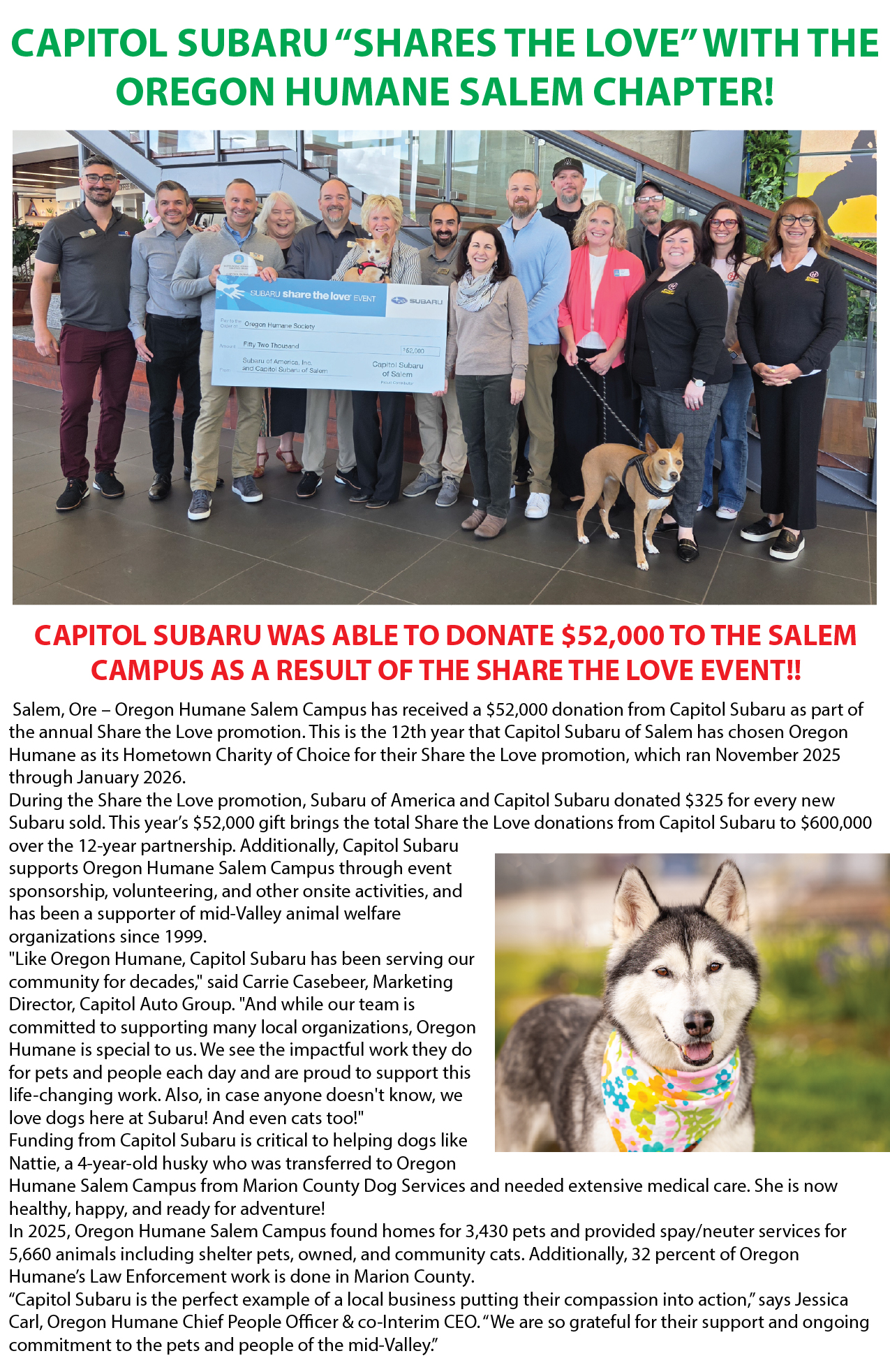 humane donation